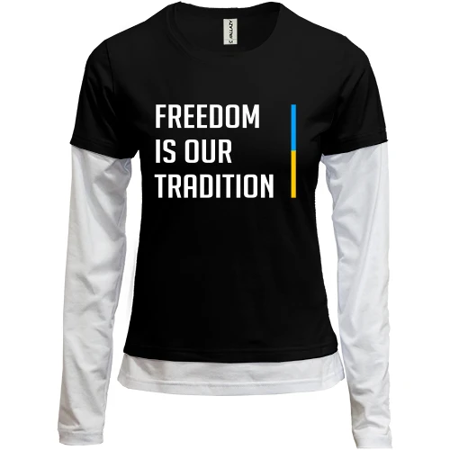 Женский лонгслив Комби Freedom is our tradition