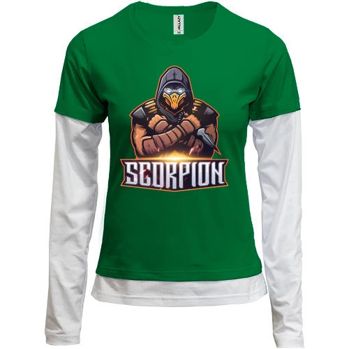 Женский лонгслив Комби Mortal Kombat Scorpion