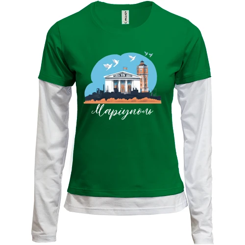Женский лонгслив Комби "Мариуполь"