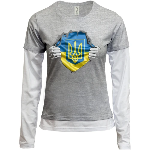 Женский лонгслив Комби "Ukraine Nation"
