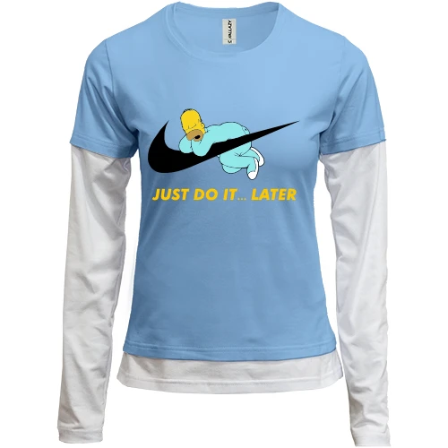 Жіночий лонгслів Комбі "Just do it... later"
