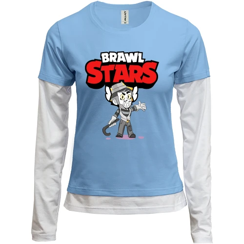Женский лонгслив Комби Brawl Stars с Греем