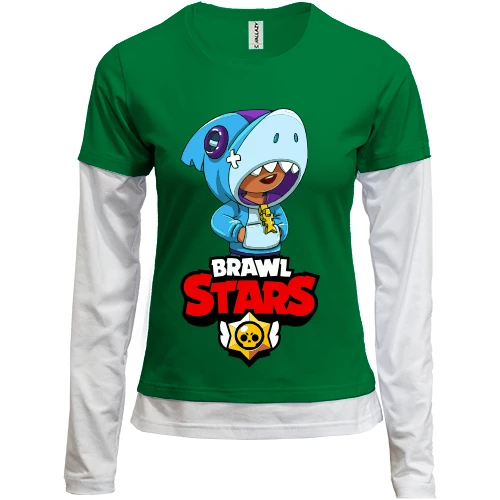 Женский лонгслив Комби с героем brawl stars