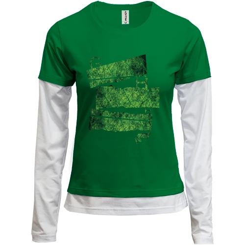 Женский лонгслив Комби "Green"