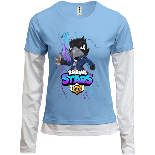 Женский лонгслив Комби с Вороном (Brawl Stars)