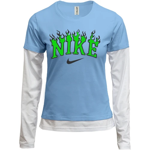 Жіночий лонгслів Комбі з лого Nike в полум'ї