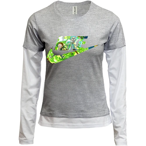 Жіночий лонгслів Комбі "Nike X Рік і Морті"