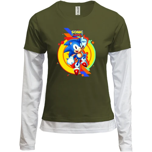 Женский лонгслив Комби "SONIC mania"