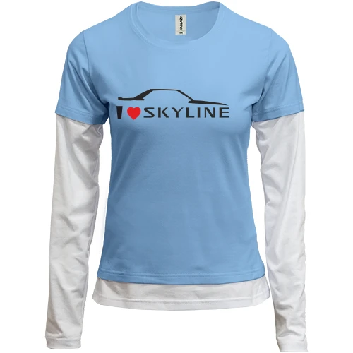 Женский лонгслив Комби я люблю Skyline