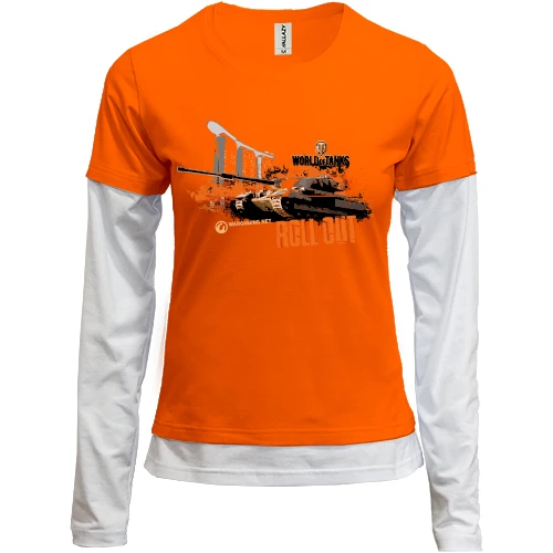 Женский лонгслив Комби "world of tank - roll out"