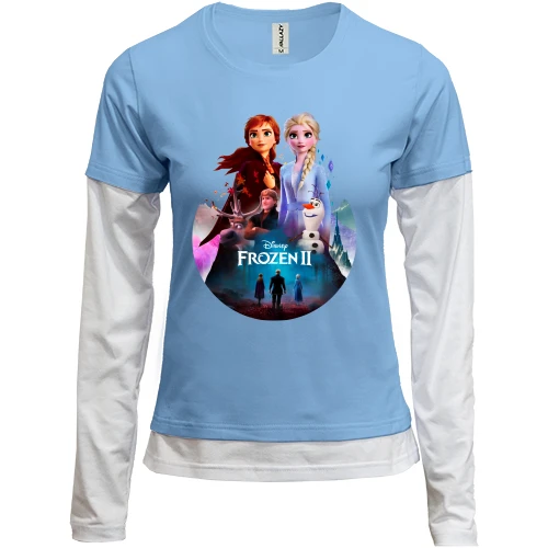 Женский лонгслив Комби с героями мультфильма "Ледяное сердце 2"
