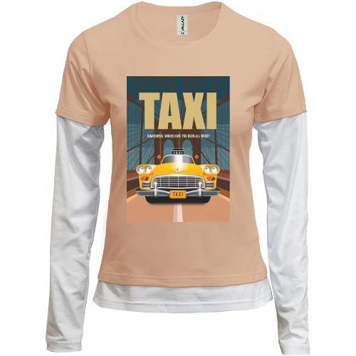 Женский лонгслив Комби с постером из т.с.Taxi