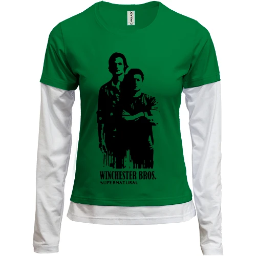 Женский лонгслив Комби "Winchester bros." (supernatural)