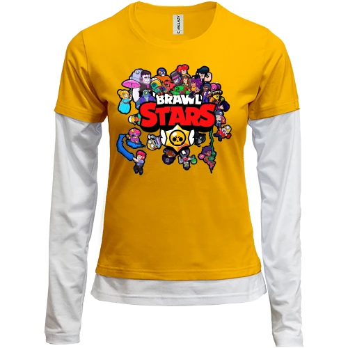 Женский лонгслив Комби с героями "Brawl Stars"