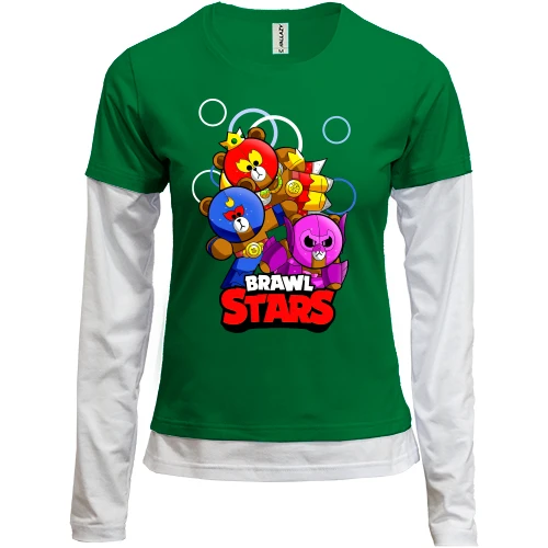 Женский лонгслив Комби з ведмедиками (Brawl Stars)