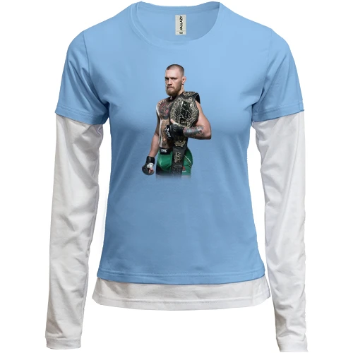 Женский лонгслив Комби, синий, с Конором МакГрегором "Champion"
