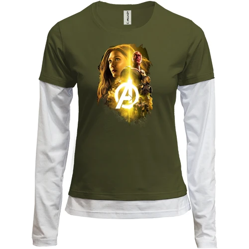 Жіночий лонгслів Комбі, хакі, "Месники (Avengers)"