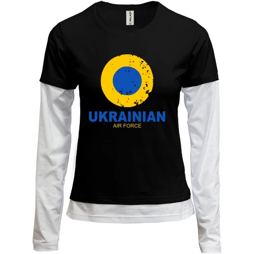 Женский лонгслив Комби "Ukrainian air force"