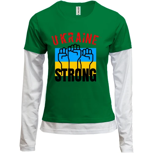 Женский лонгслив Комби "Ukraine Strong"