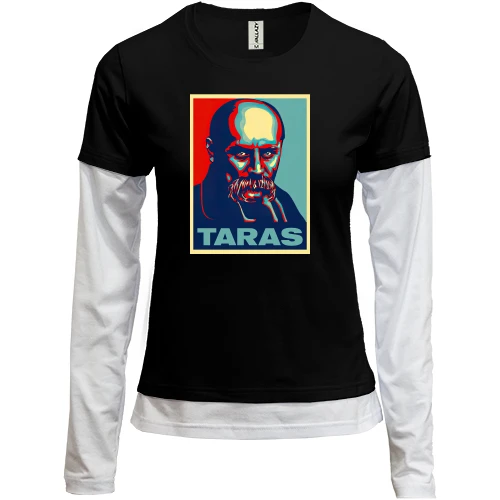 Женский лонгслив Комби с Тарасом Шевченко (арт)