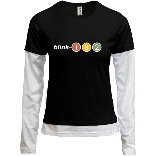 Женский лонгслив Комби, Черный, Blink 182 2