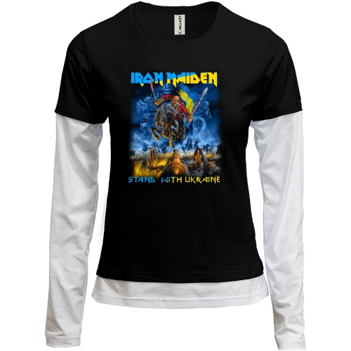 Женский лонгслив Комби Iron Maiden - stand with Ukraine