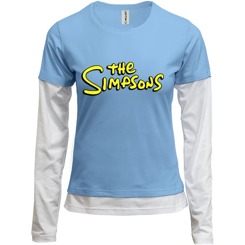 Женский лонгслив Комби, синий, The Simpsons