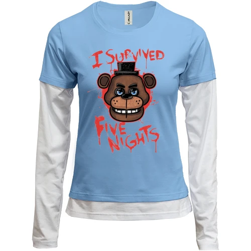 Женский лонгслив Комби I survived Five Nights