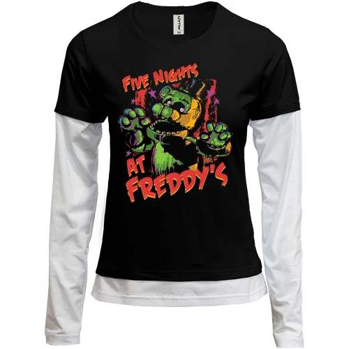 Женский лонгслив Комби Five Nights At Freddy's (Freddy)