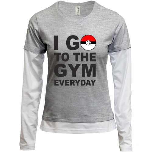 Женский лонгслив Комби Go to the gym