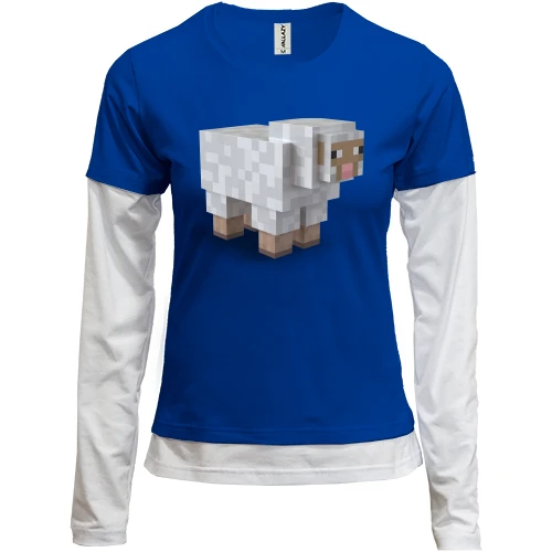 Женский лонгслив Комби Minecraft Овца