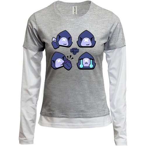 Женский лонгслив Комби Brawl Stars - Ворон
