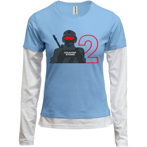 Женский лонгслив Комби Counter Strike 2 (Unit)