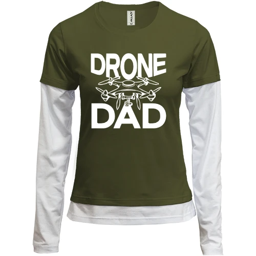 Женский лонгслив Комби "Drone Dad"