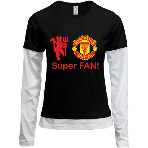 Женский лонгслив Комби Manchester SuperFAN