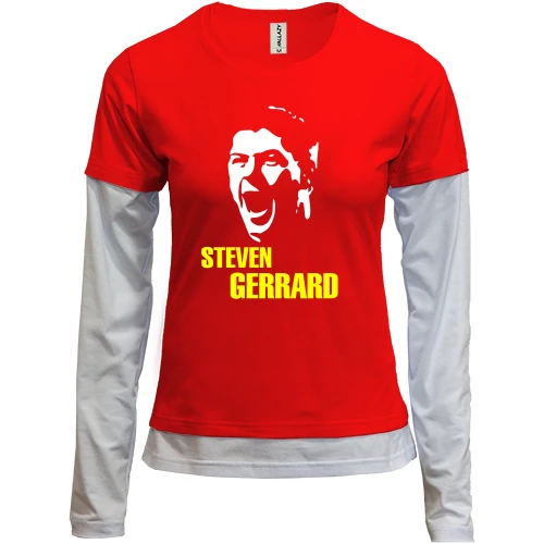 Жіночий лонгслів Комбі, Червоний, Gerrard силует