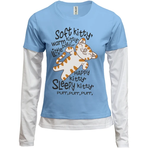 Женский лонгслив Комби Soft kitty