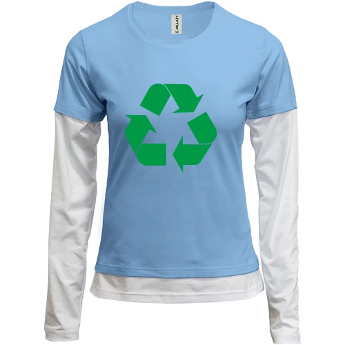 Женский лонгслив Комби Recycle