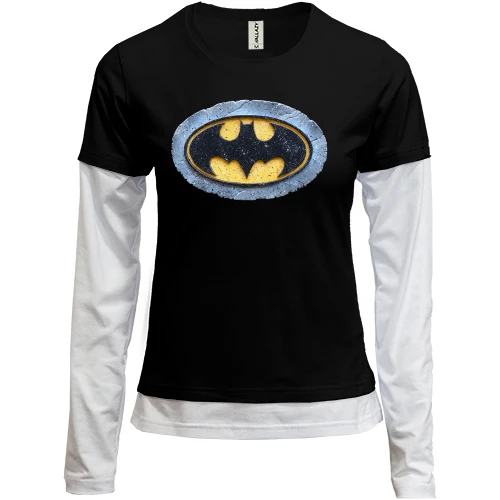 Жіночий лонгслів Комбі, чорний, кам'яний Batman