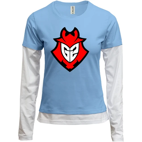 Женский лонгслив Комби G2 eSports (красный лого)