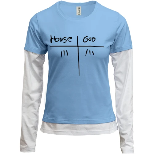 Женский лонгслив Комби House VS God