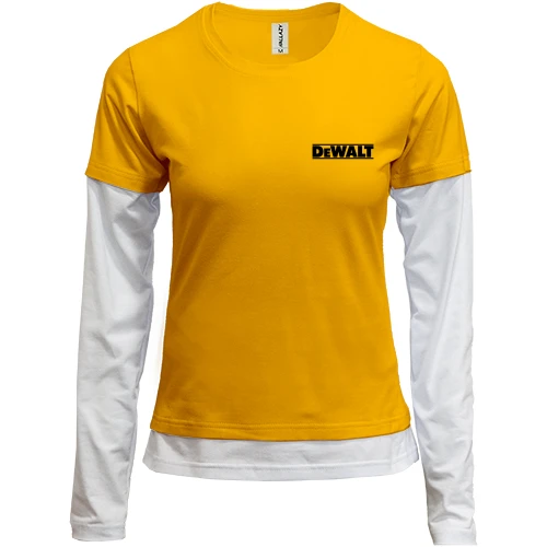 Жіночий лонгслів Комбі DeWalt (міні лого)