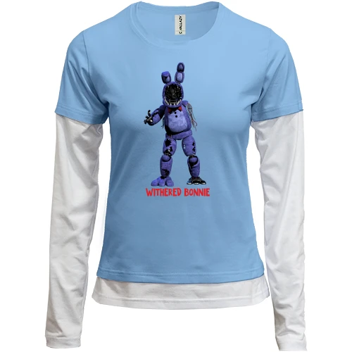 Женский лонгслив Комби Five Nights at Freddy’s (withered bonnie)