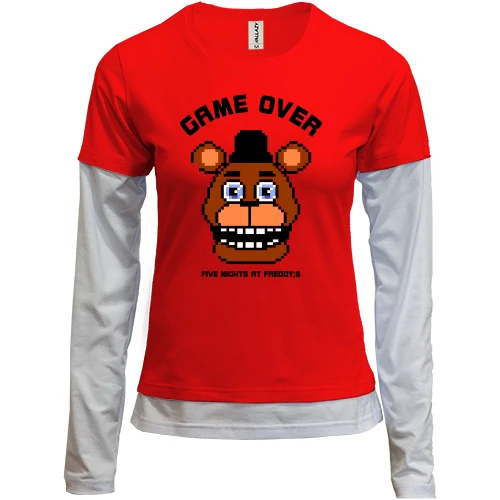 Женский лонгслив Комби FNAF Freddy Game Over