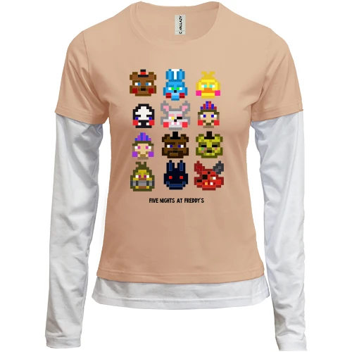 Женский лонгслив Комби FNAF Pixel Toys