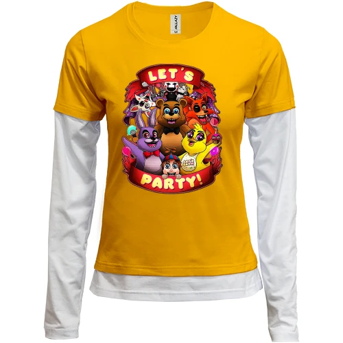 Женский лонгслив Комби Let`s Party (FNAF)