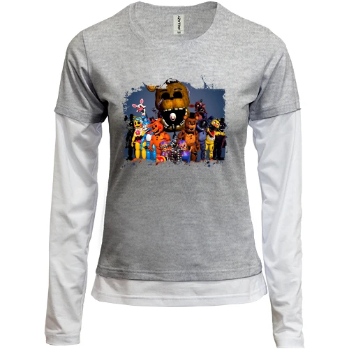 Женский лонгслив Комби FNAF Poster 2