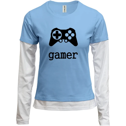 Женский лонгслив Комби Gamer с джойстиком