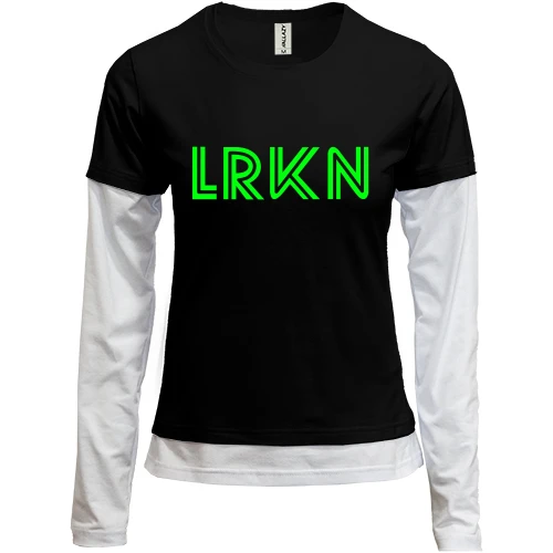 Женский лонгслив Комби, черный, LRKN