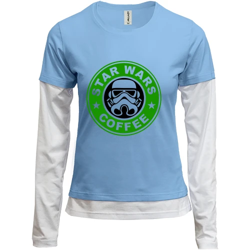 Женский лонгслив Комби StarWars coffee